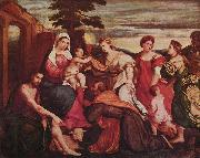 Bonifacio de Pitati Maria mit den drei theologischen Tugenden Germany oil painting artist